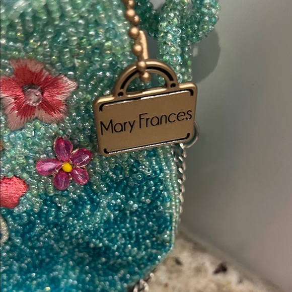 Mary Frances Aqua and Coral Beaded Flamingo Bag - Picture 4 of 8
